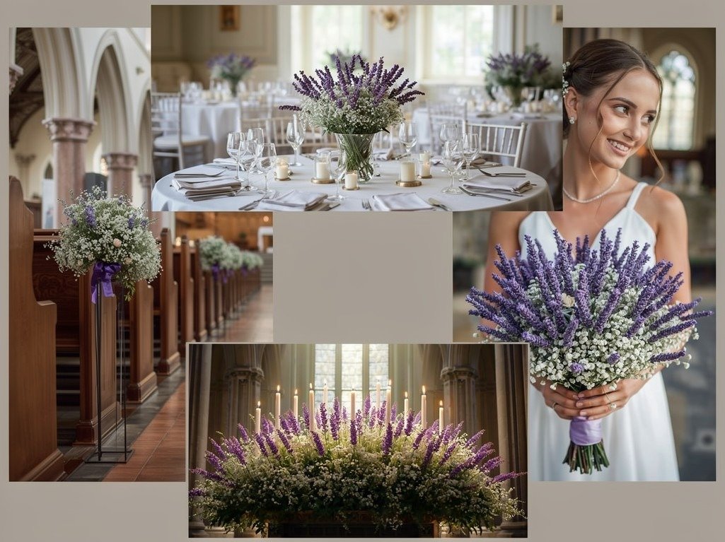 "Save-Forever" Lavender Wedding Flowers