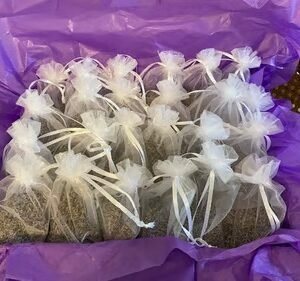 Dried lavender sachets