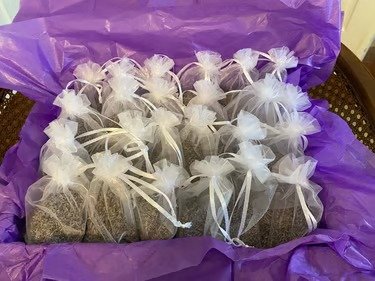 Dried lavender sachets