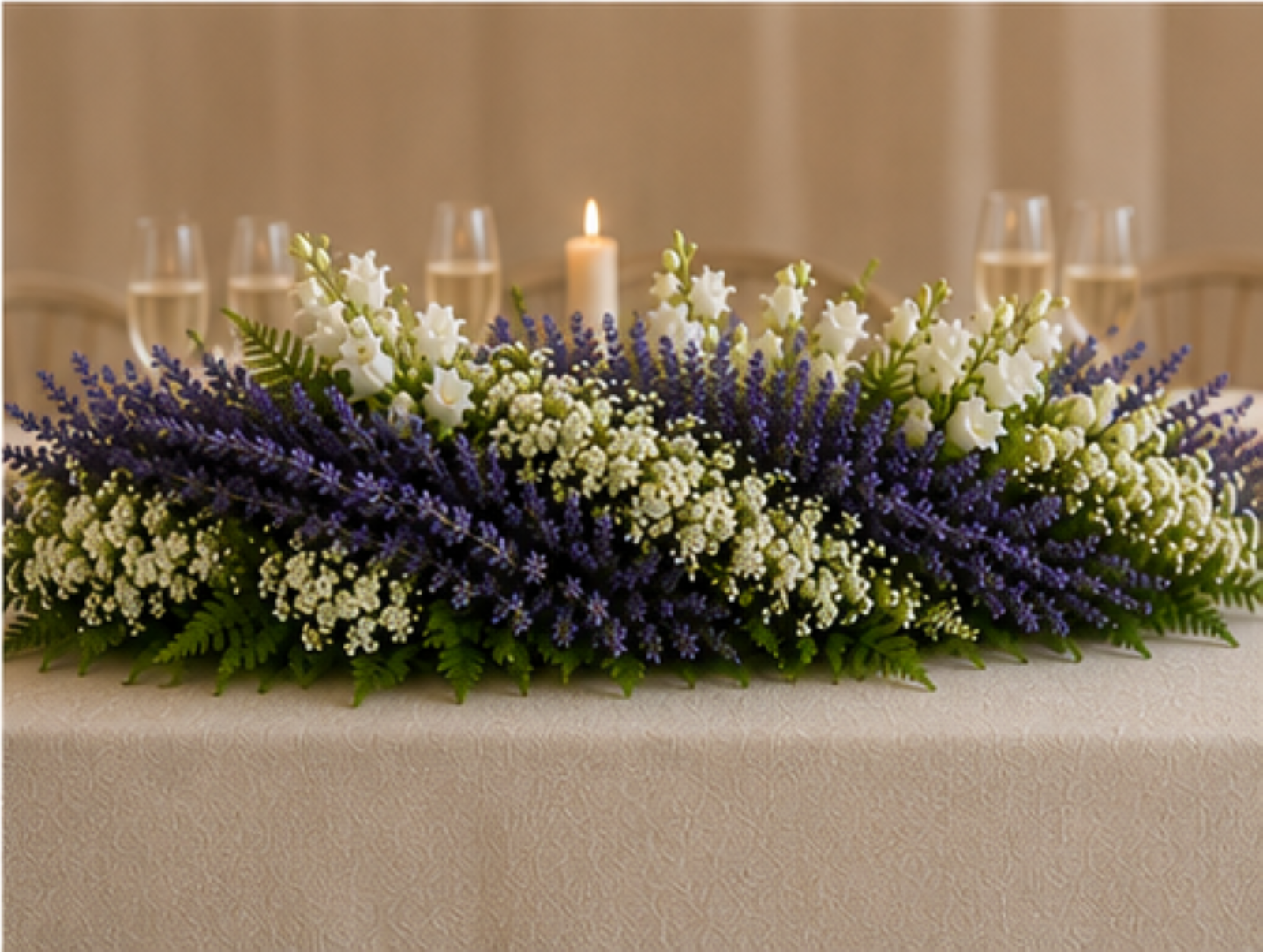 Lavender Head Table Arrangement