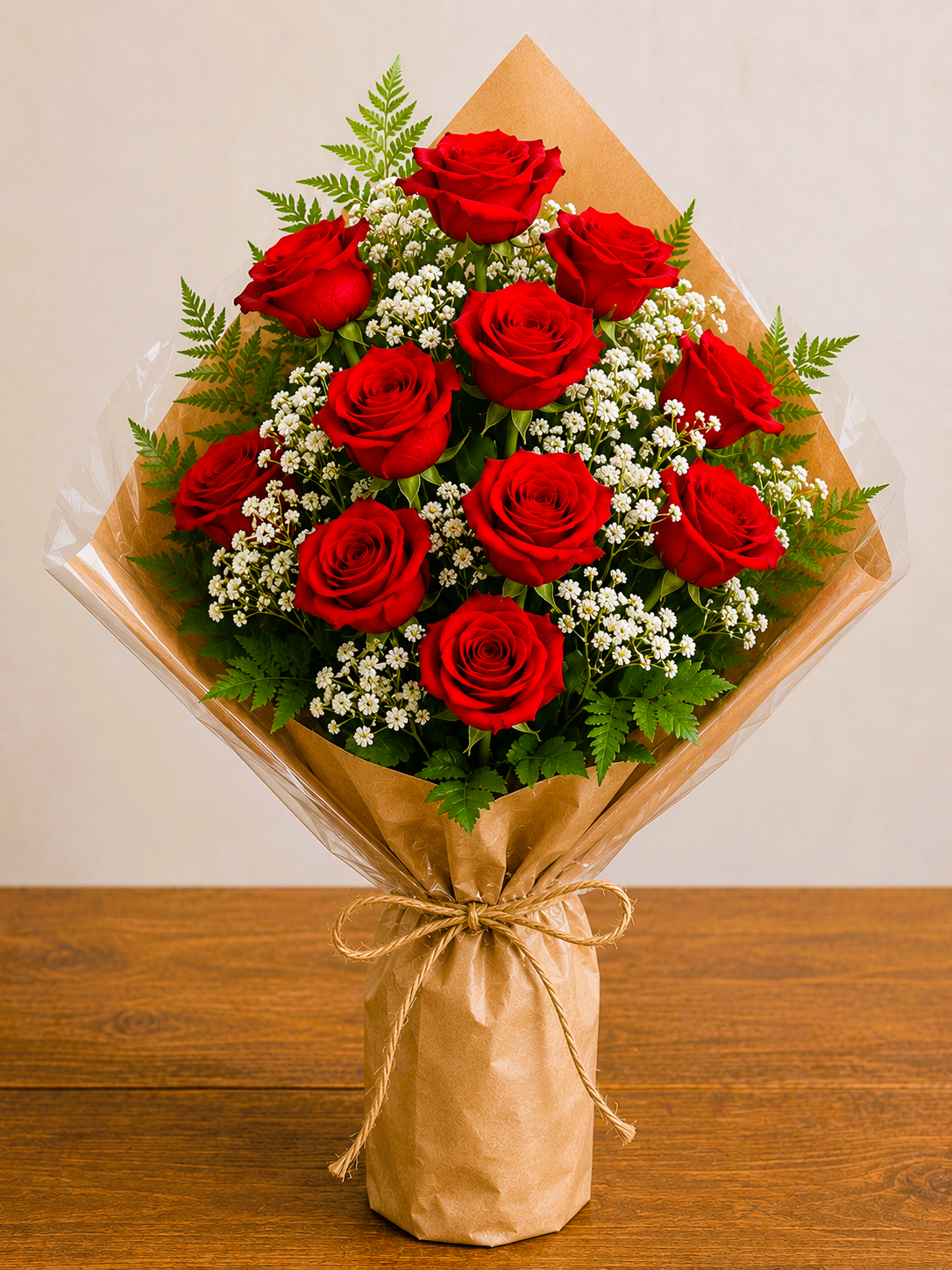 Bouquet Wrapped LSRRosesBBFrn