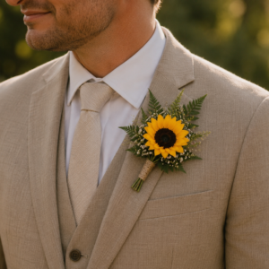 Sunflowers Boutonniere