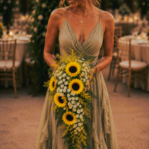 Sunflowers Bridesmaid Cascading